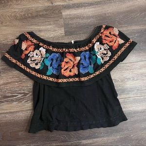 Free People Embroidered Top